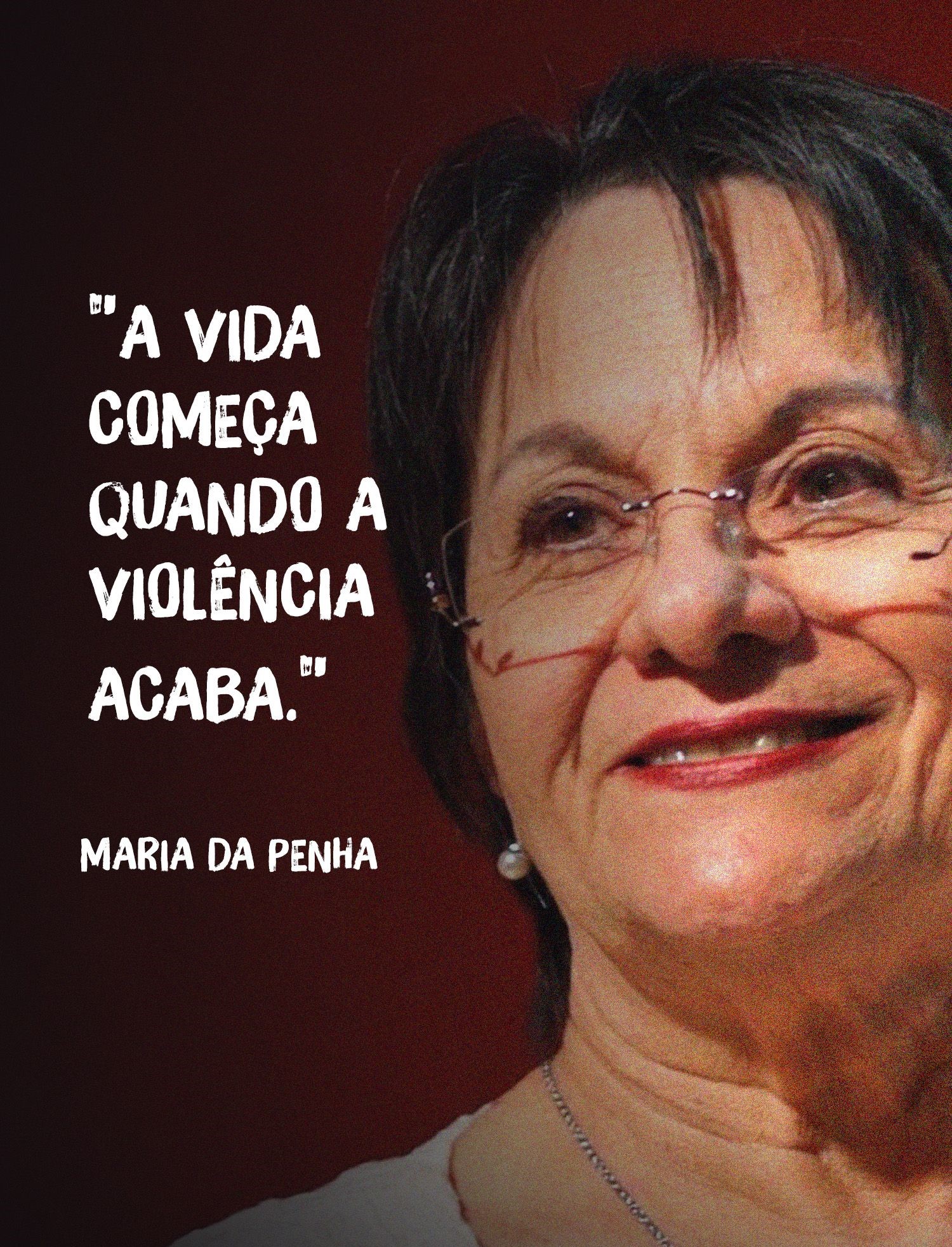 Maria da Penha Maia Fernandes, ativista do direito das mulheres e farmacêutica brasileira que lutou para que seu agressor viesse a ser condenado.